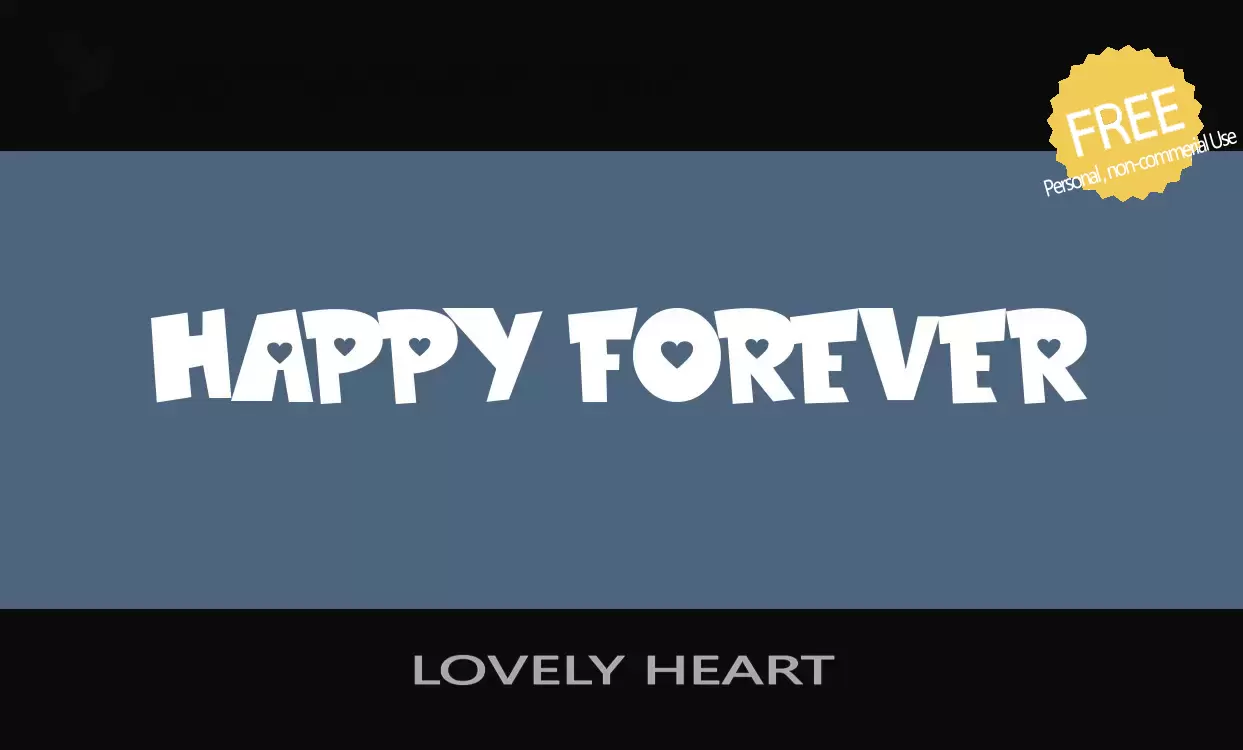 Font Sample of LOVELY-HEART