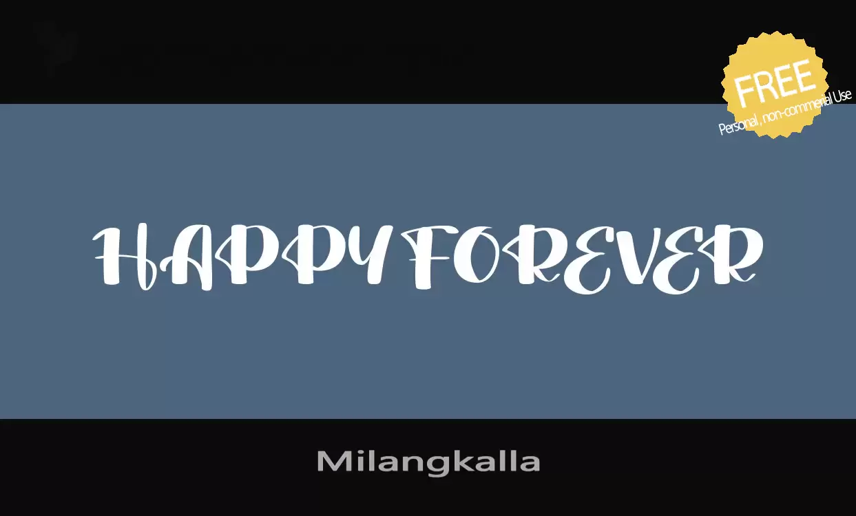 Font Sample of Milangkalla