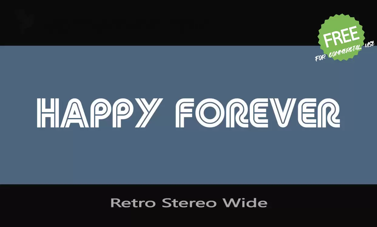 「Retro Stereo Wide」字体效果图