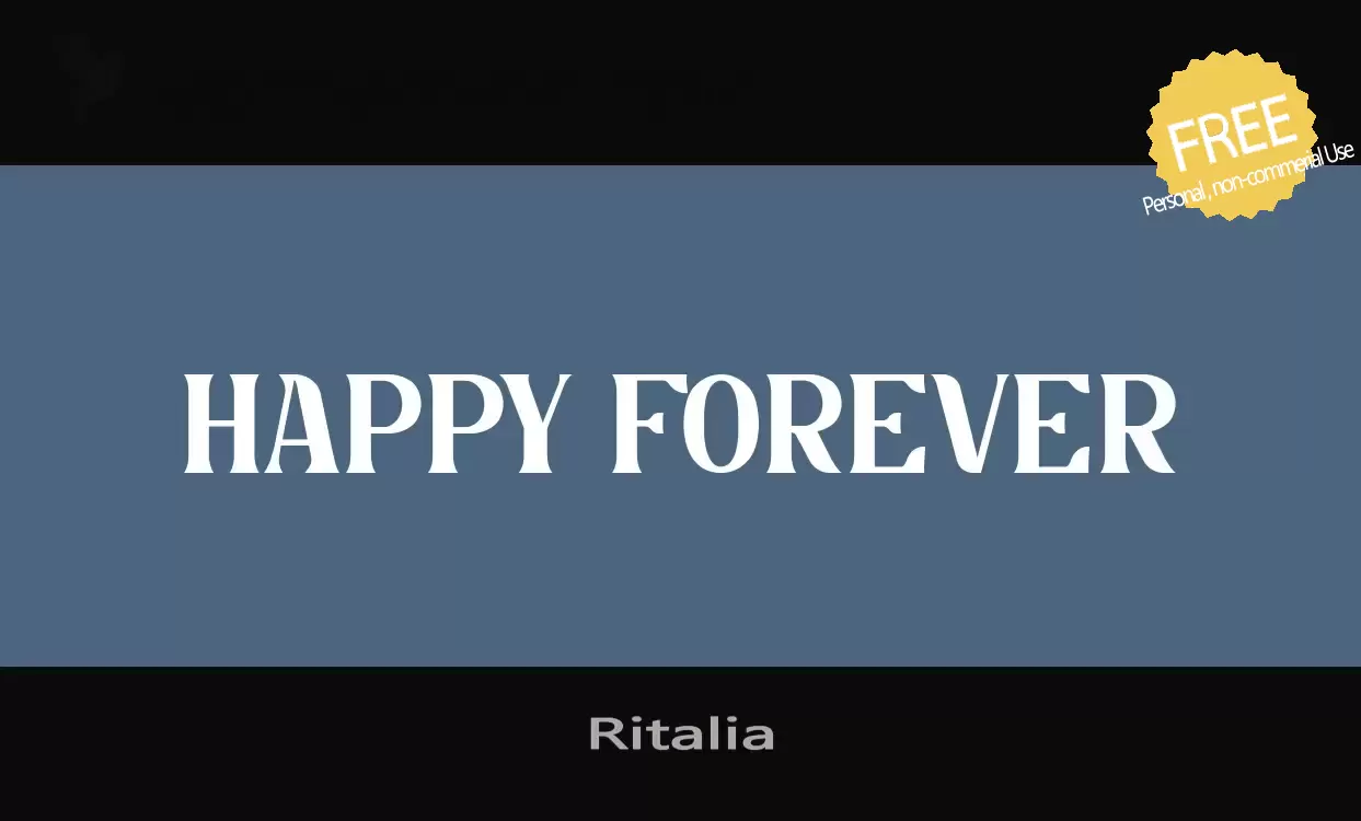 Font Sample of Ritalia