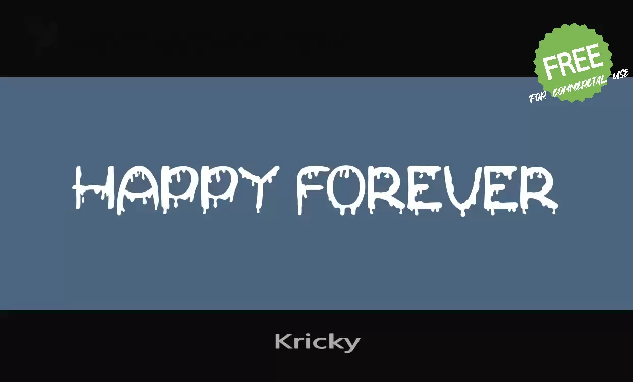 Font Sample of Kricky