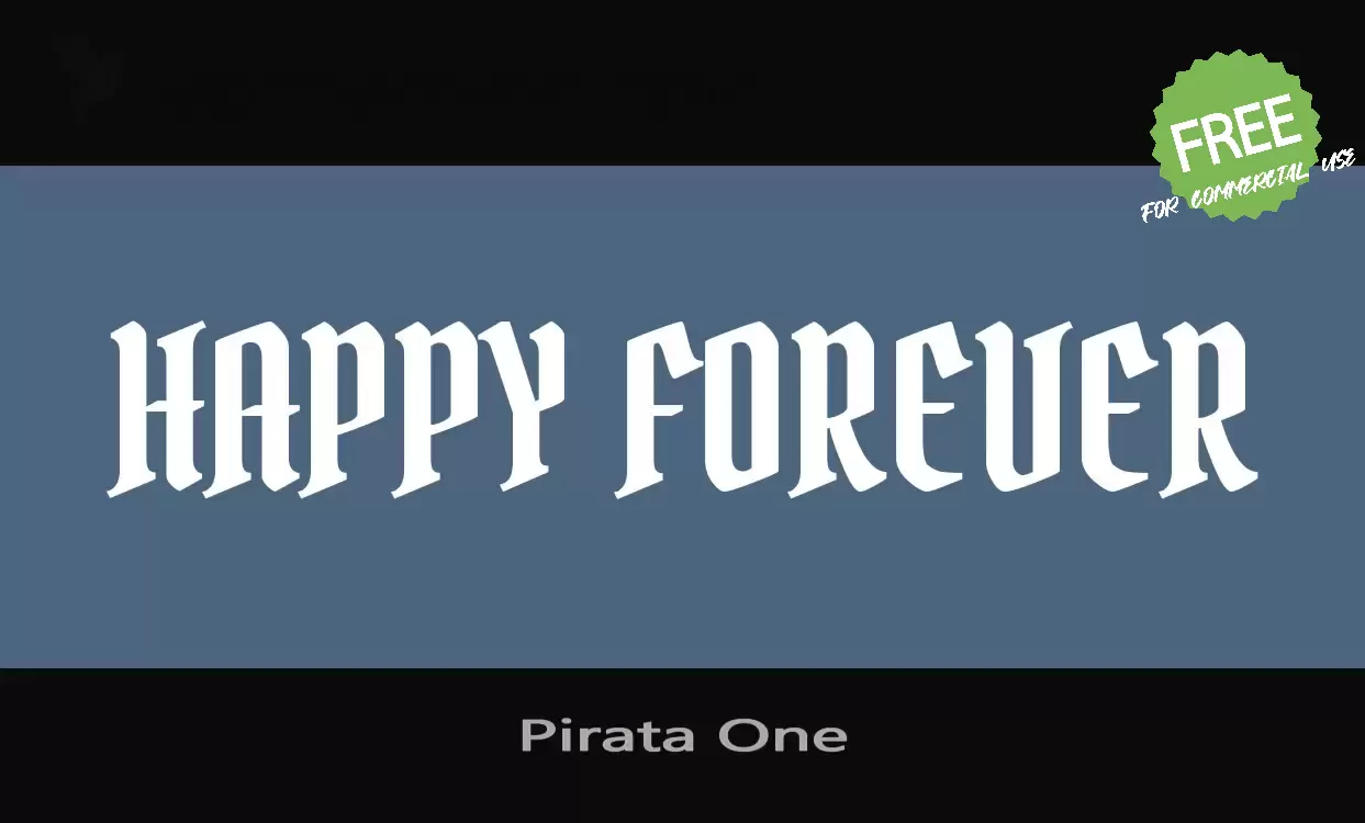 Font Sample of Pirata-One