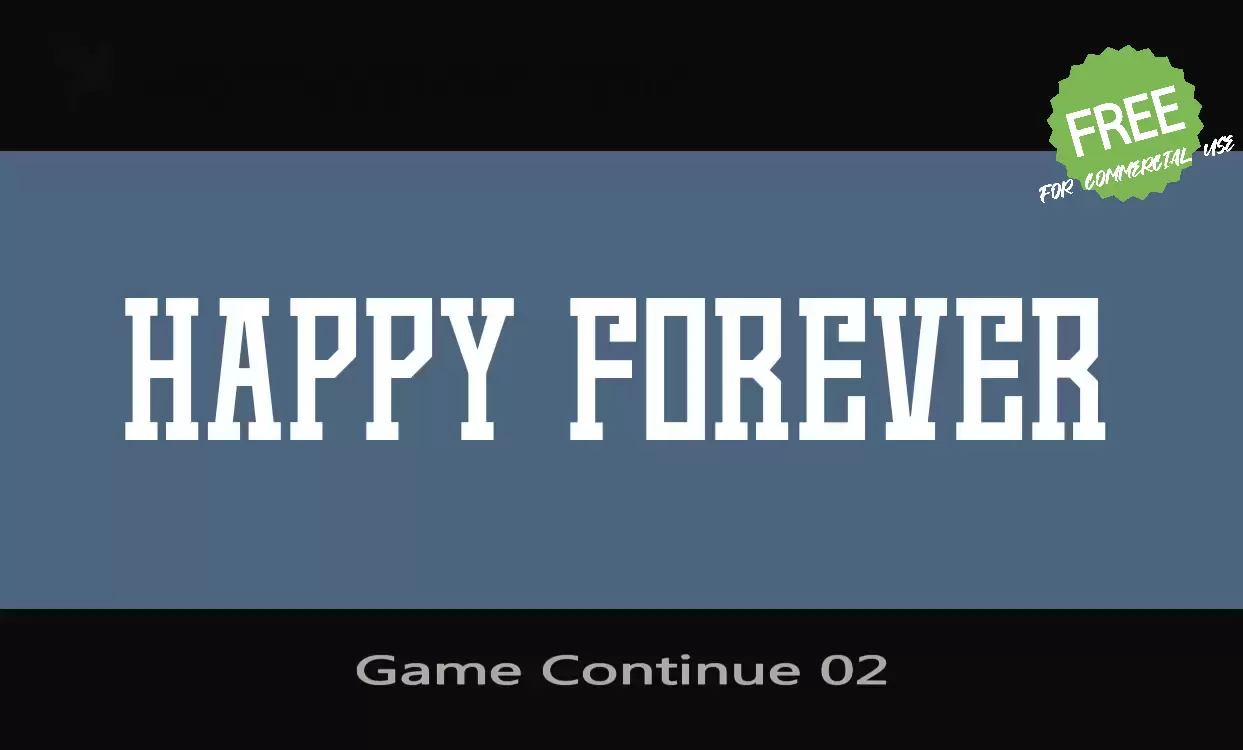 Font Sample of Game-Continue-02