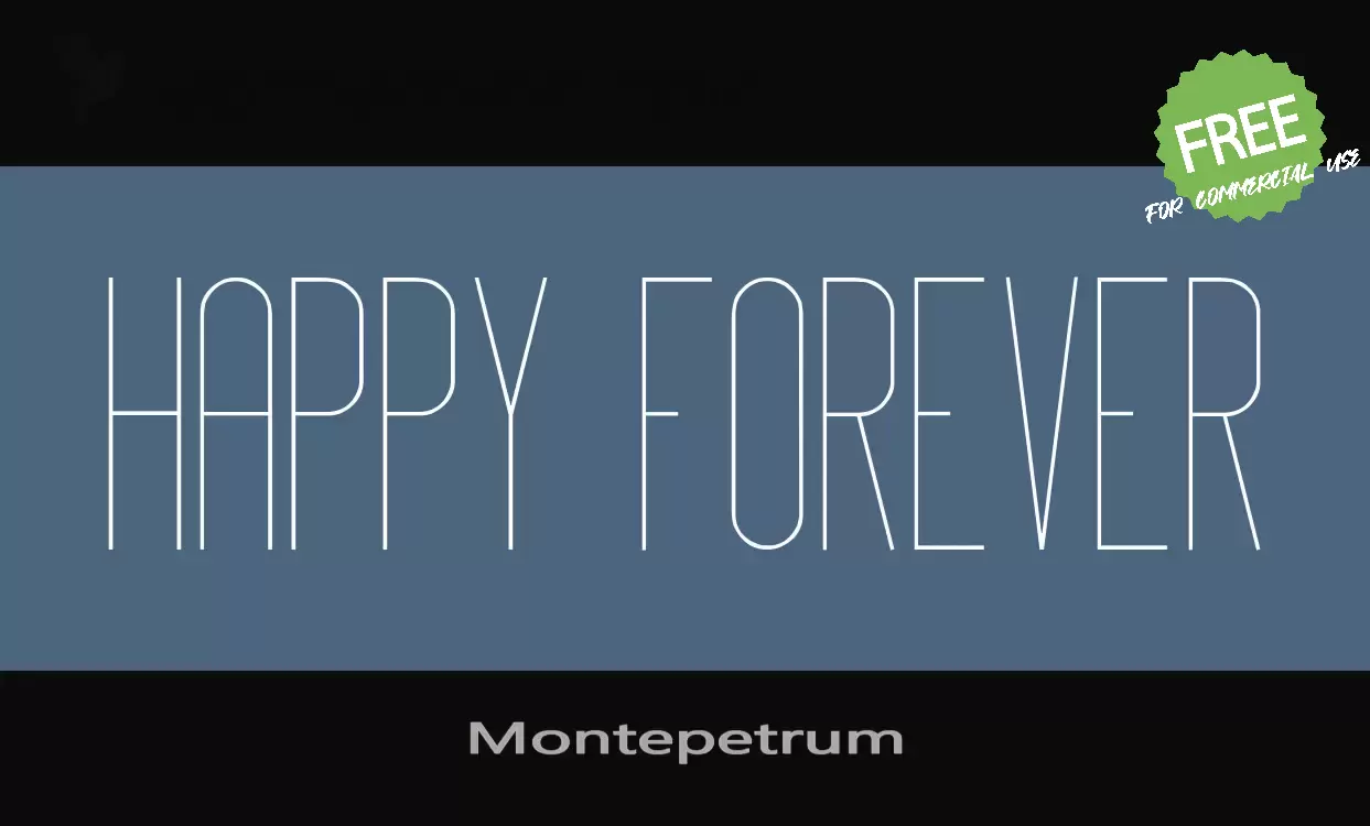 Font Sample of Montepetrum