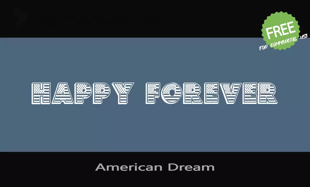 Font Sample of American-Dream