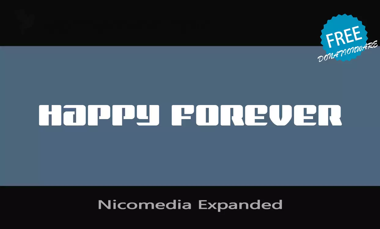 Font Sample of Nicomedia-Expanded