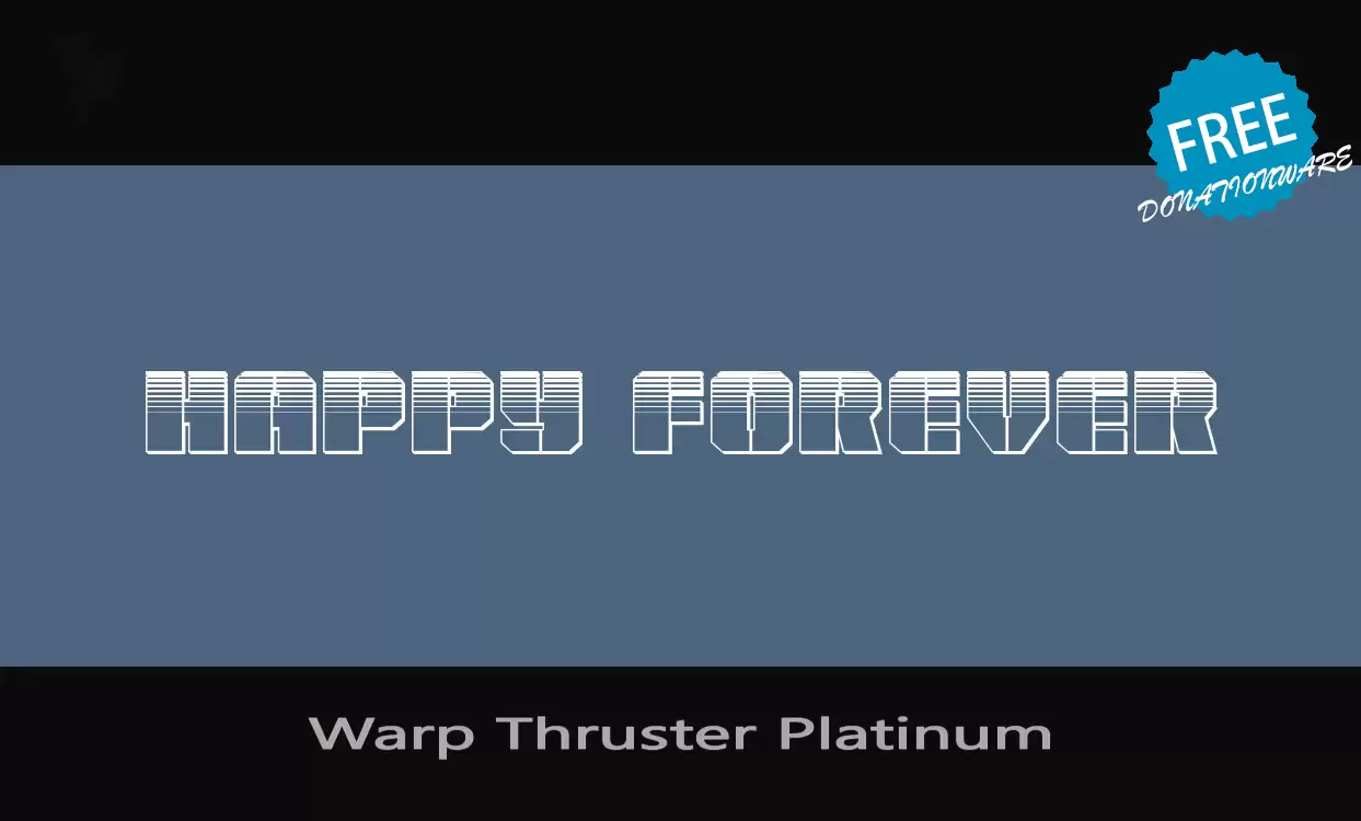 「Warp-Thruster-Platinum」字体效果图