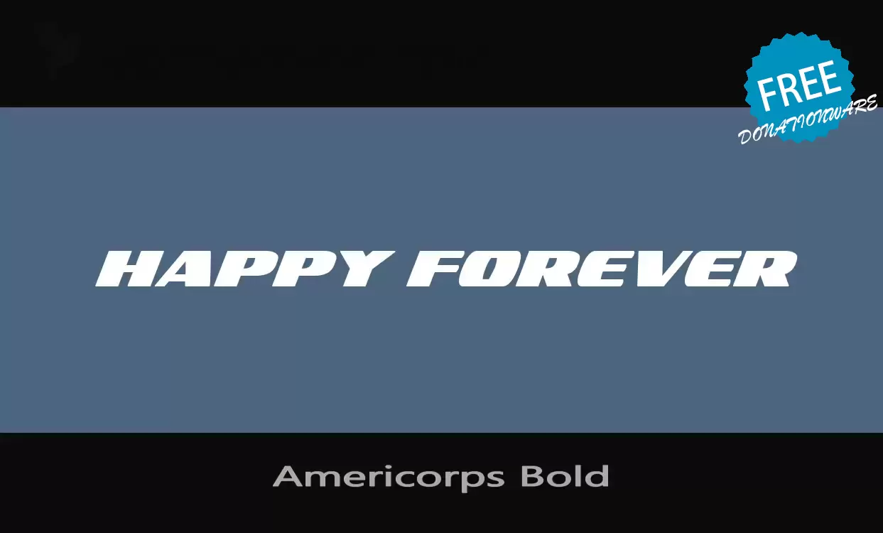 Font Sample of Americorps-Bold