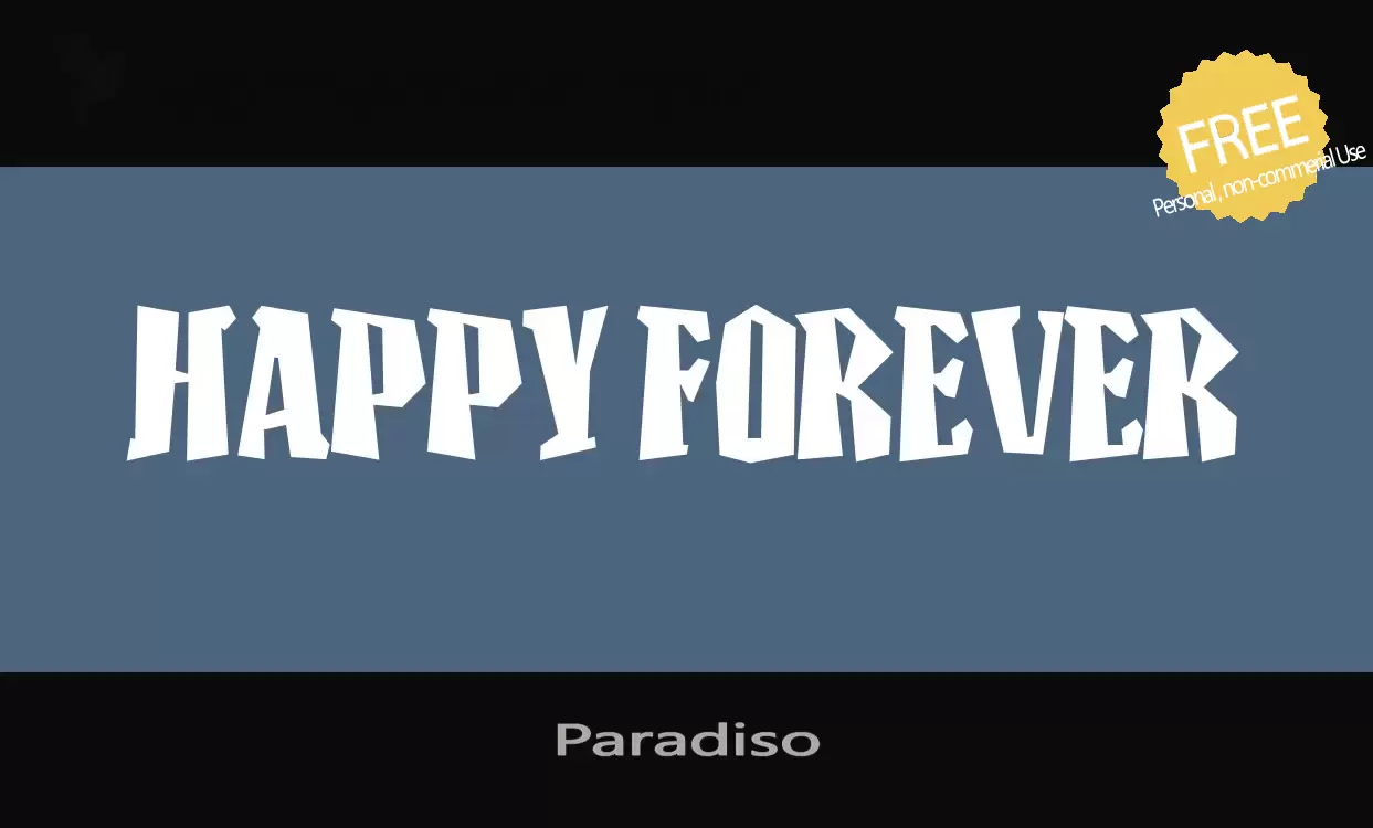 Font Sample of Paradiso