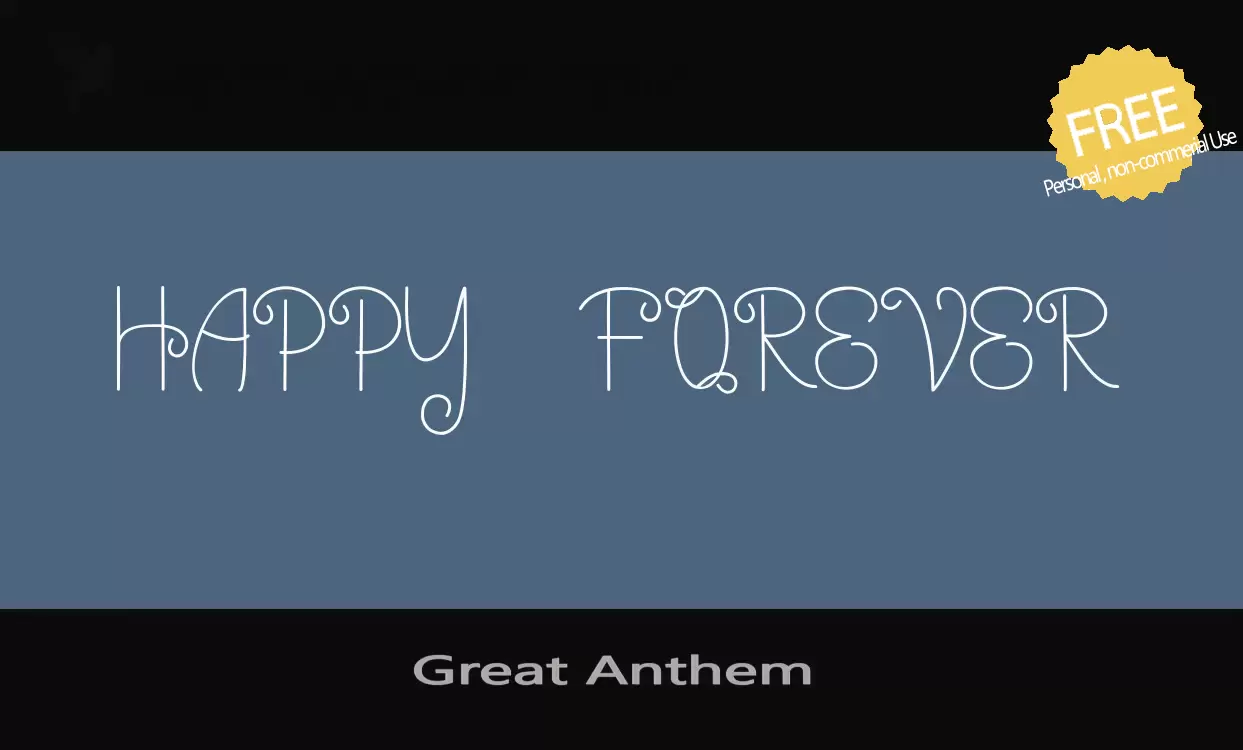 Font Sample of Great-Anthem