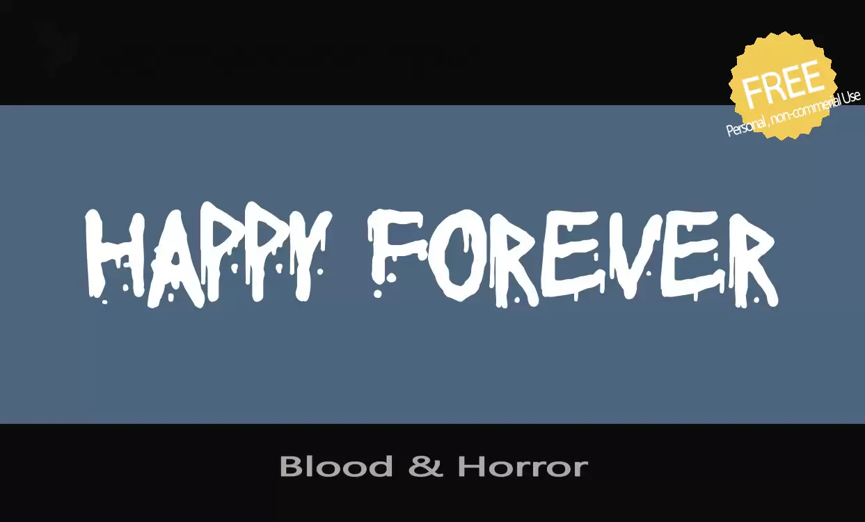 Font Sample of Blood-&-Horror