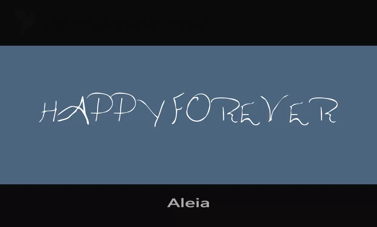 「Aleia」字体效果图