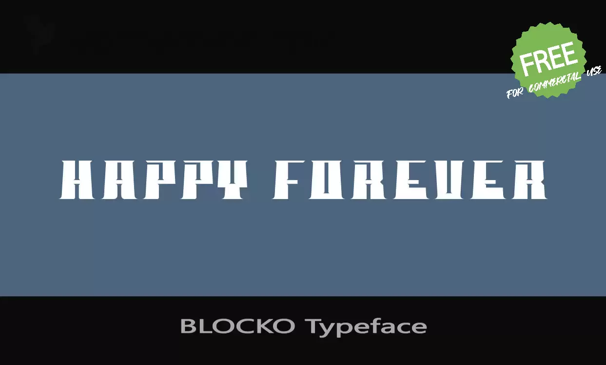 「BLOCKO-Typeface」字体效果图