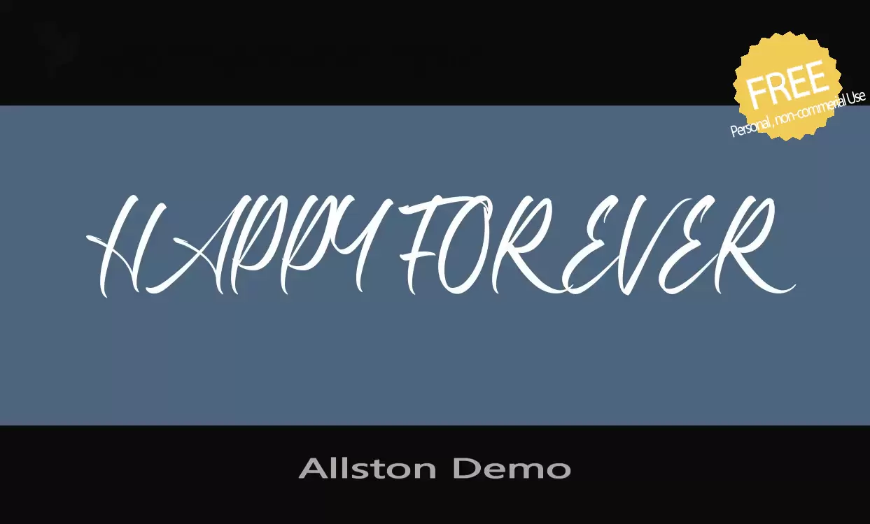 Font Sample of Allston-Demo