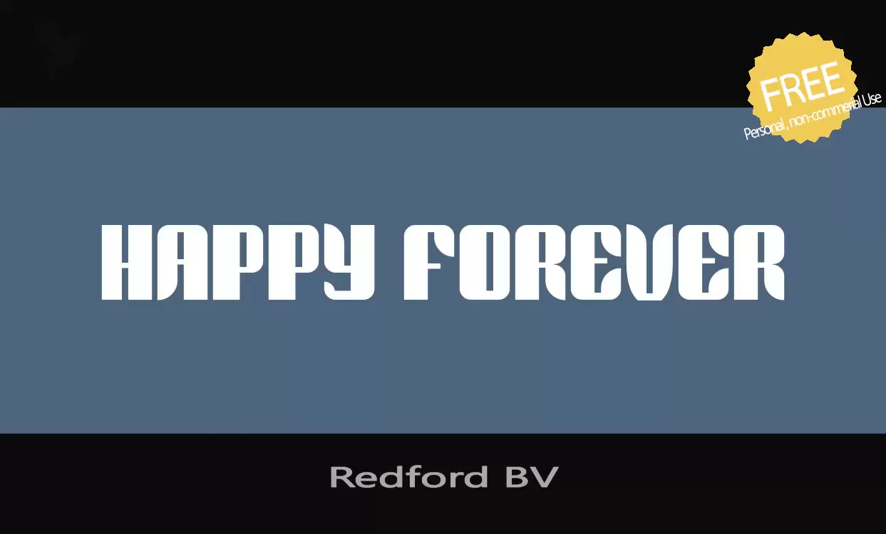 「Redford-BV」字体效果图