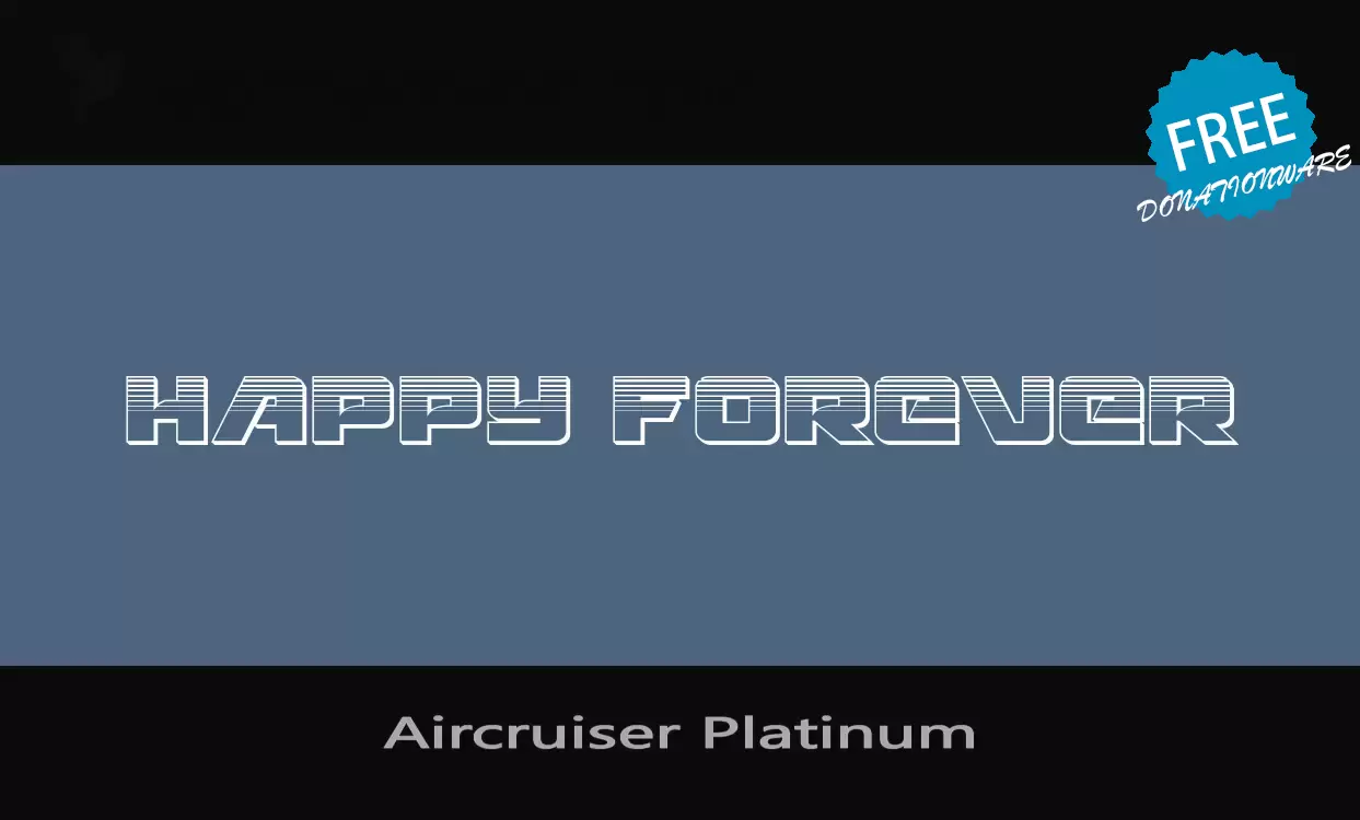 「Aircruiser-Platinum」字体效果图