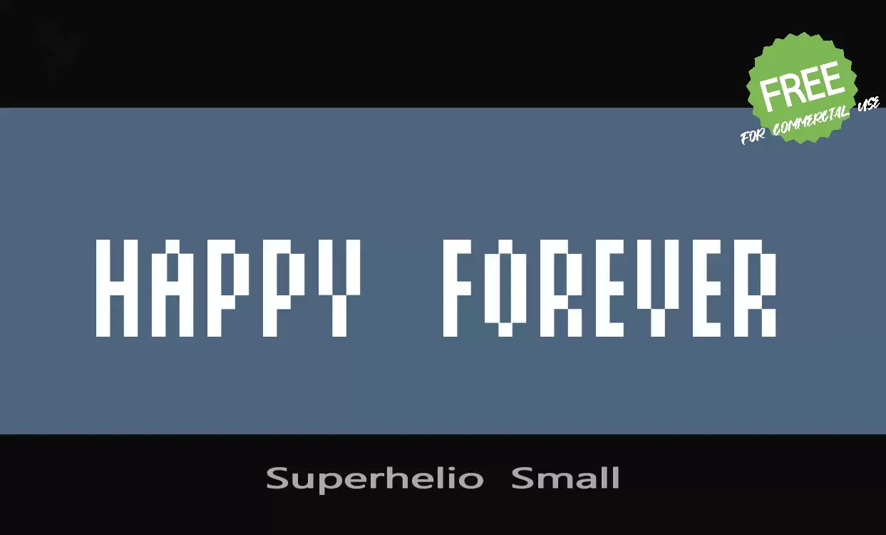 Font Sample of Superhelio--Small