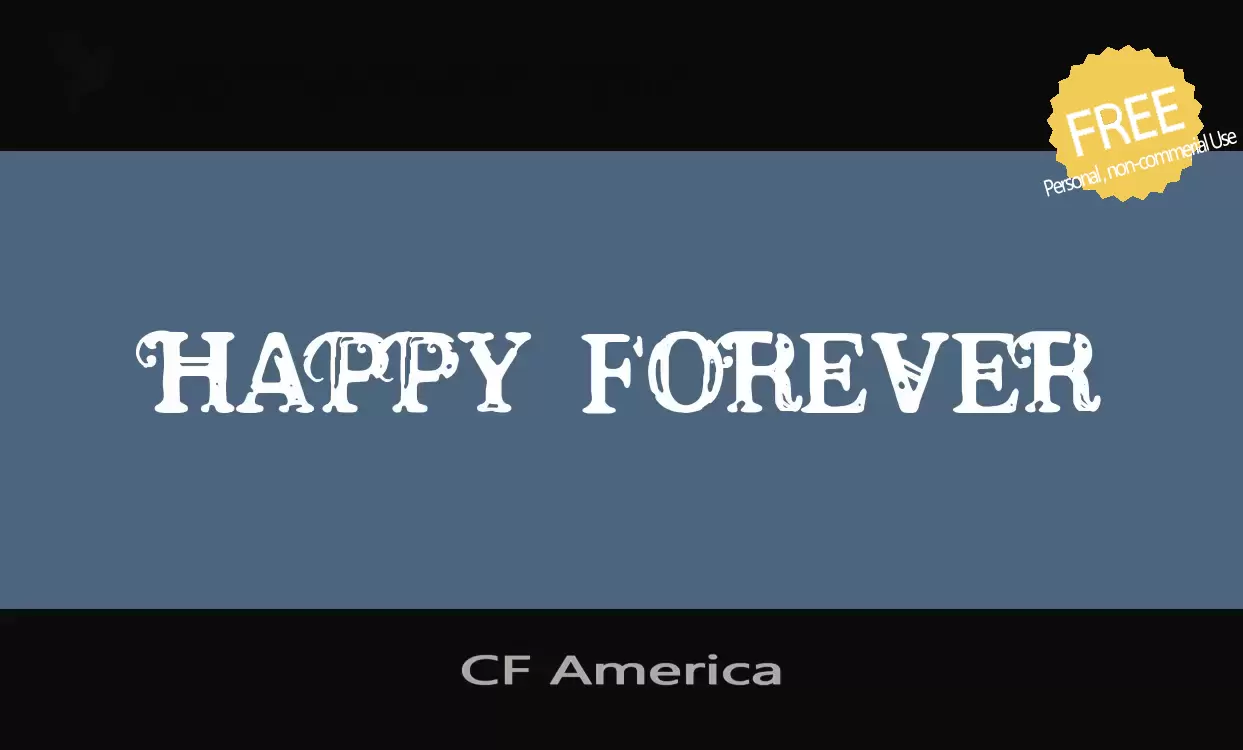 Font Sample of CF-America