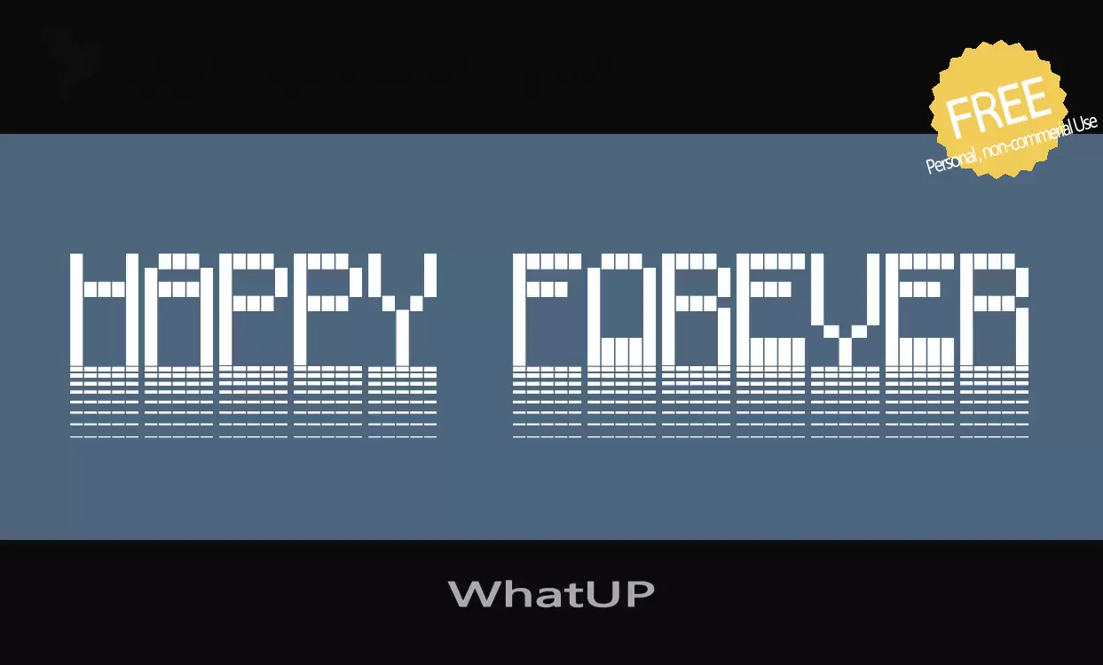 Font Sample of WhatUP