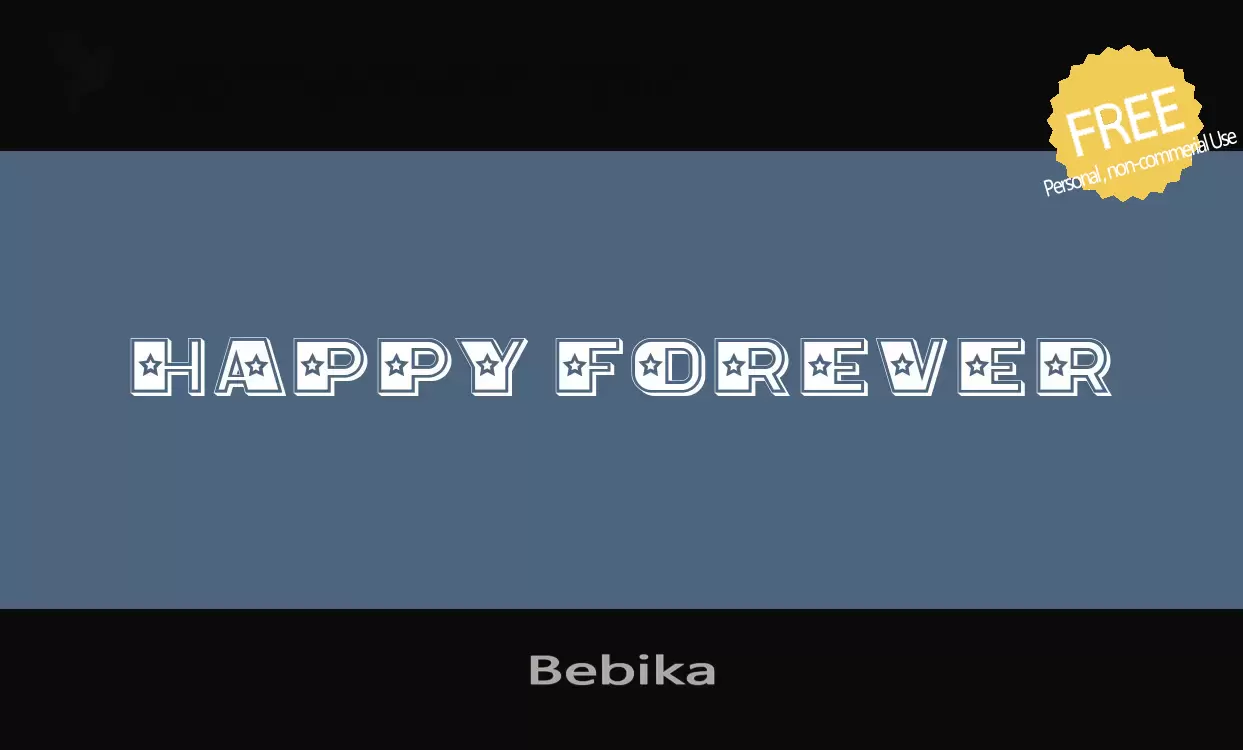 Font Sample of Bebika