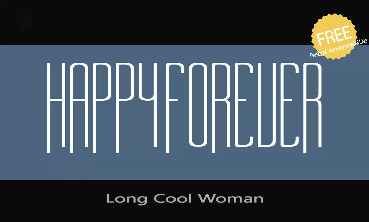 Font Sample of Long-Cool-Woman