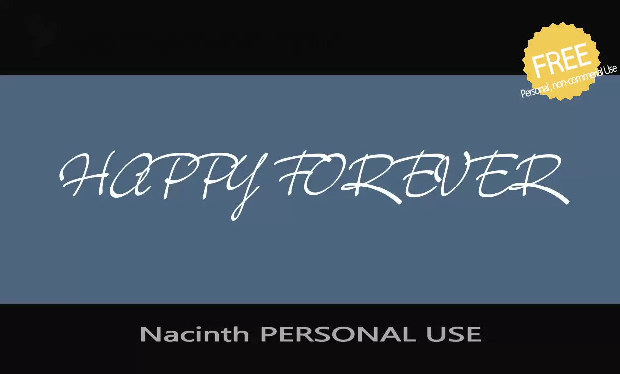 Font Sample of Nacinth-PERSONAL-USE