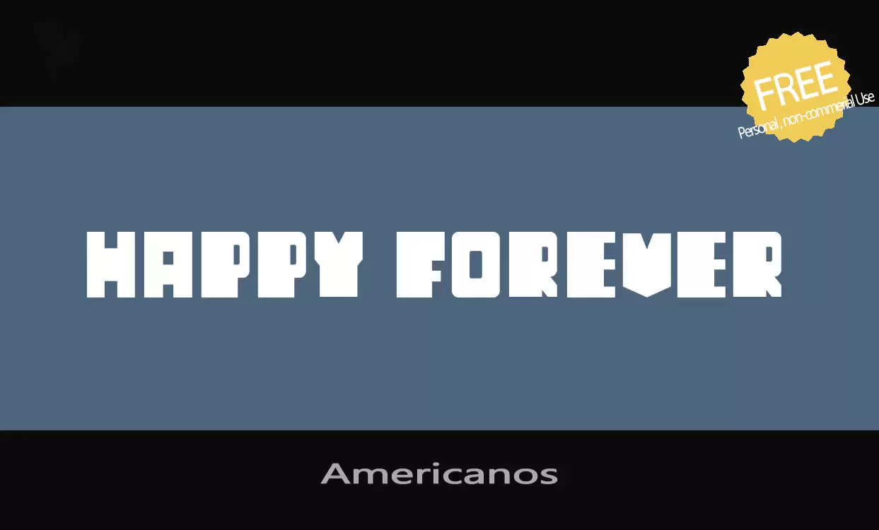 Font Sample of Americanos