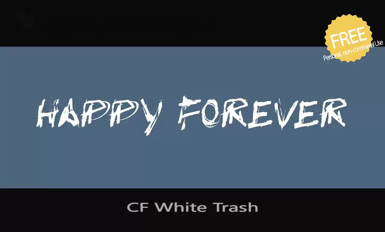 「CF-White-Trash」字体效果图