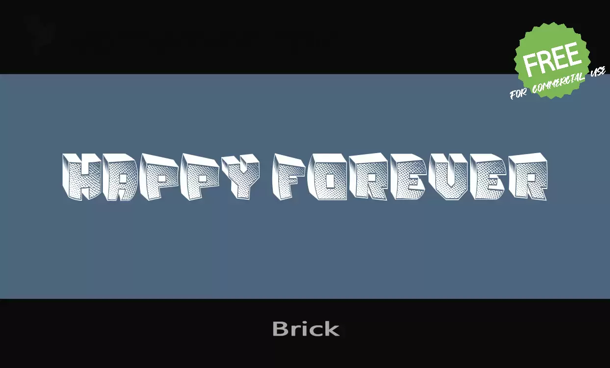 「Brick」字体效果图