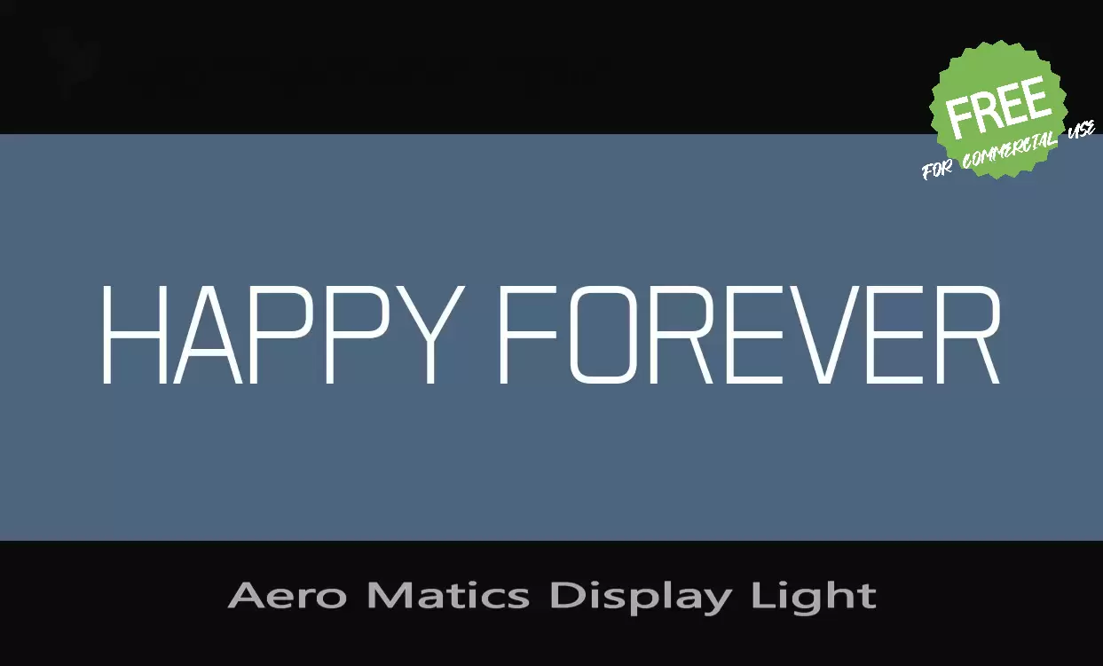 「Aero Matics Display Light」字体效果图