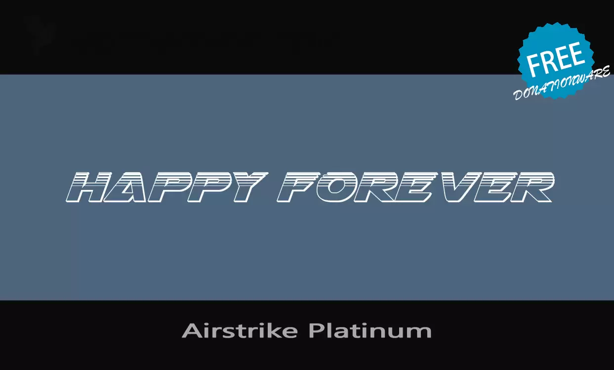 Font Sample of Airstrike-Platinum