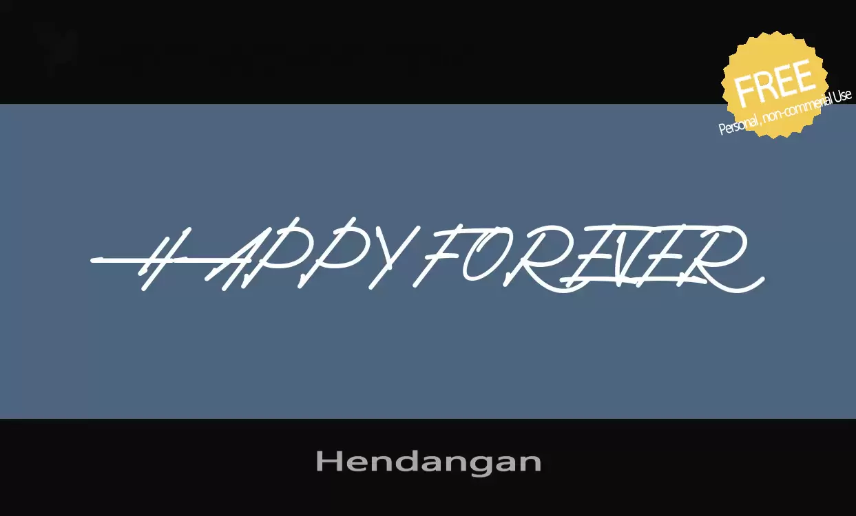 Font Sample of Hendangan