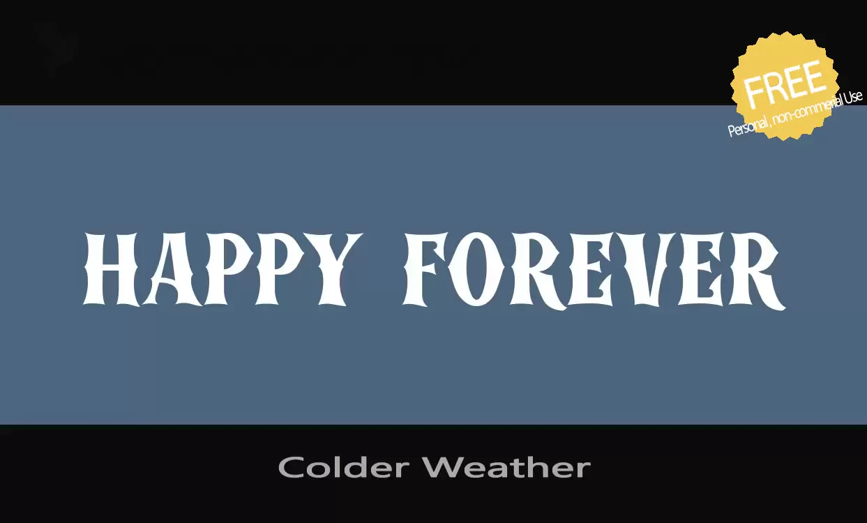 Font Sample of Colder-Weather