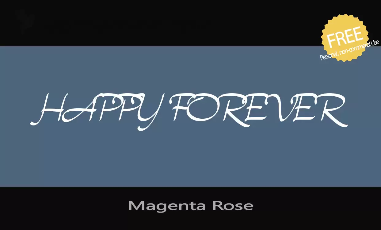 Font Sample of Magenta-Rose