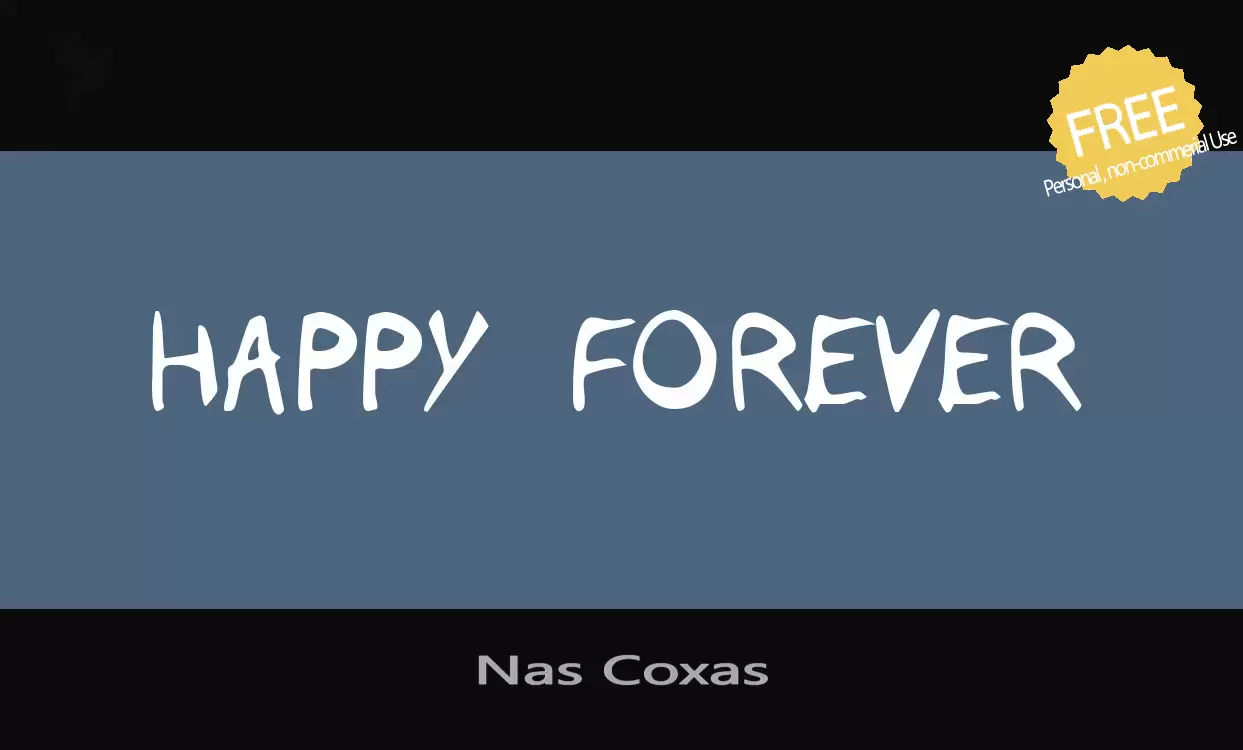 「Nas-Coxas」字体效果图