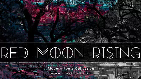 Typographic Design of Red-Moon-Rising