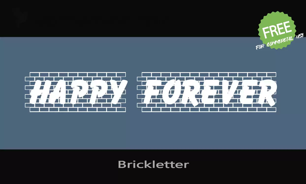 Font Sample of Brickletter