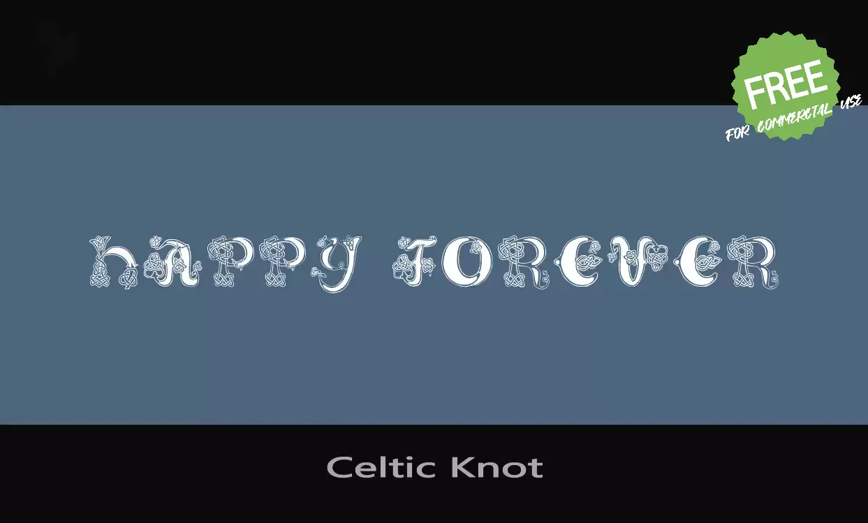 「Celtic Knot」字体效果图