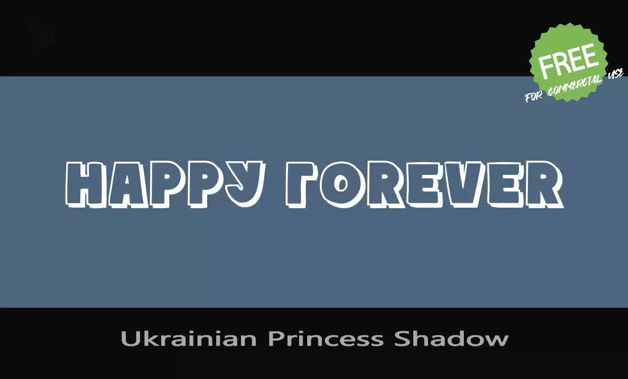 「Ukrainian Princess Shadow」字体效果图