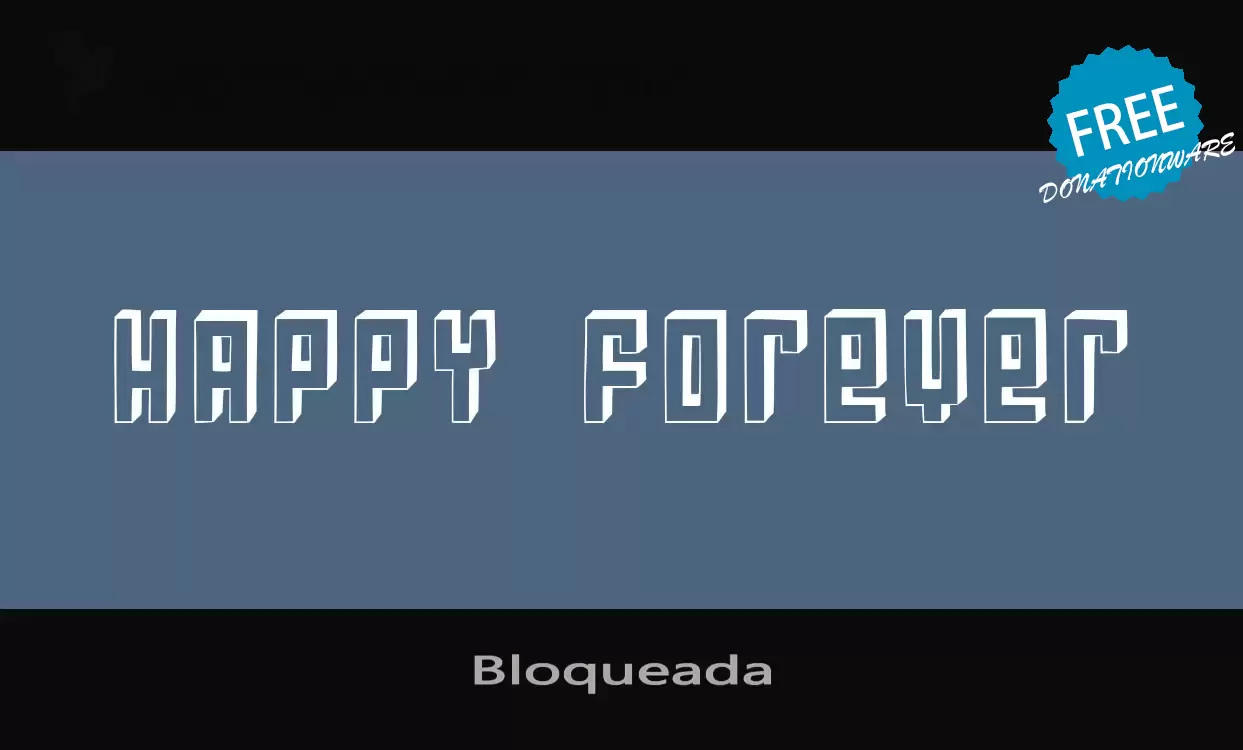 Font Sample of Bloqueada