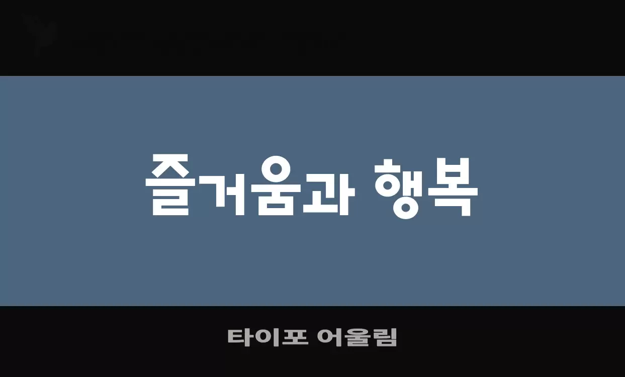 「타이포-어울림」字体效果图