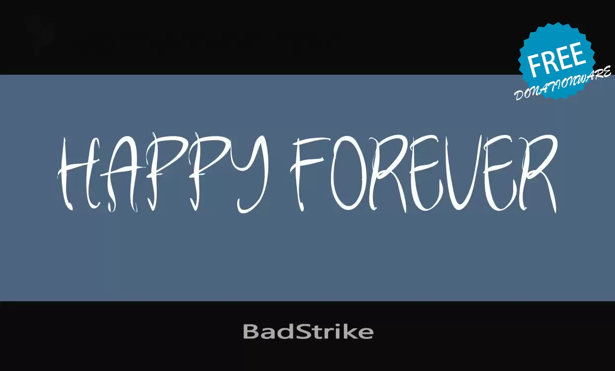 Font Sample of BadStrike