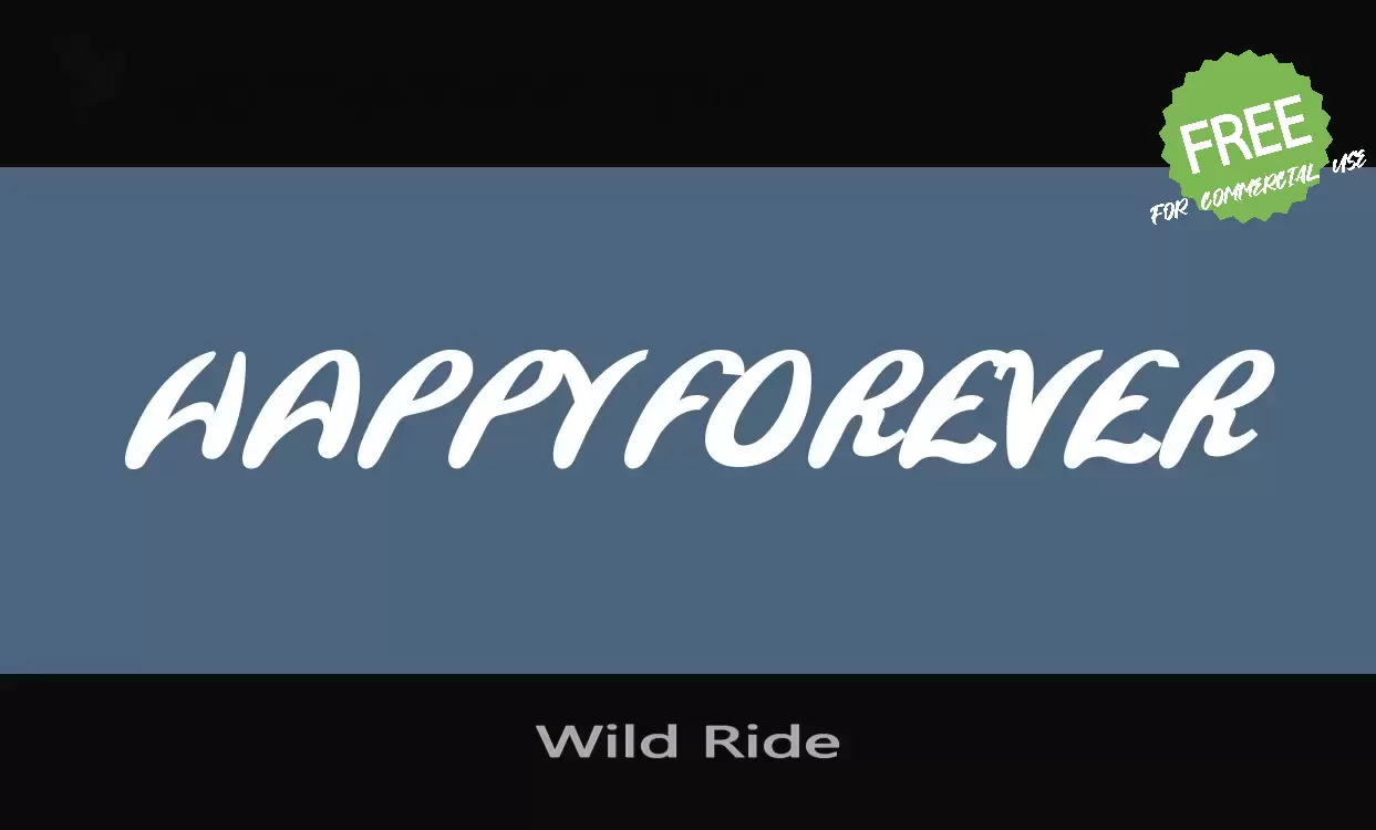 Font Sample of Wild-Ride