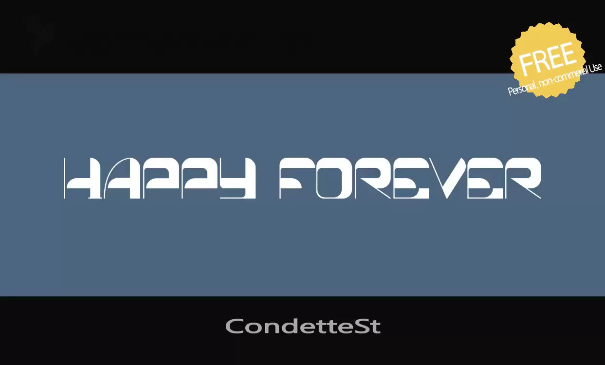 Font Sample of CondetteSt