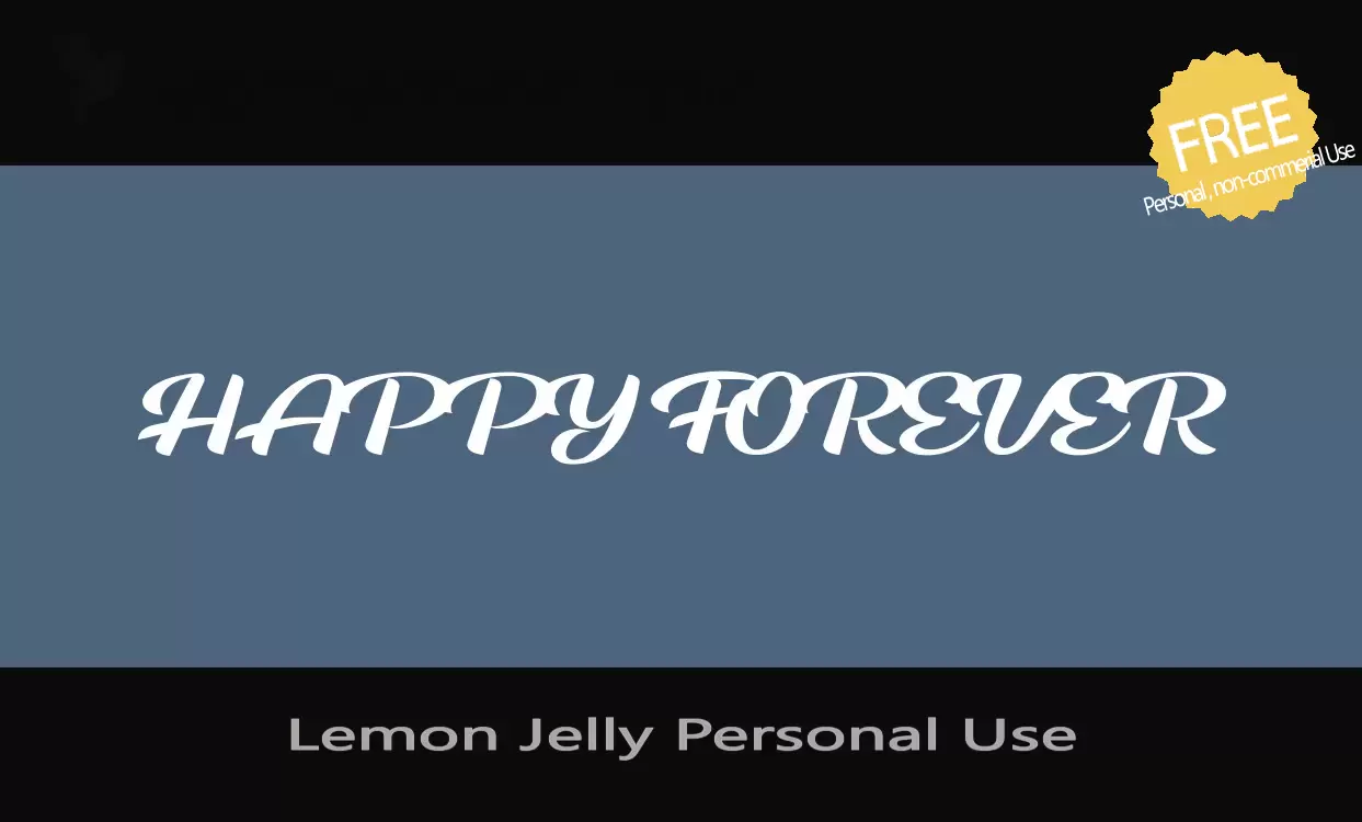 Font Sample of Lemon-Jelly-Personal-Use