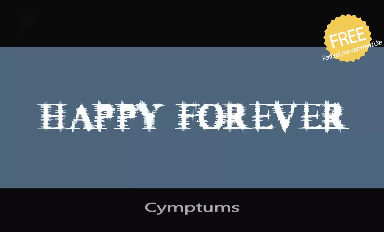 「Cymptums」字体效果图