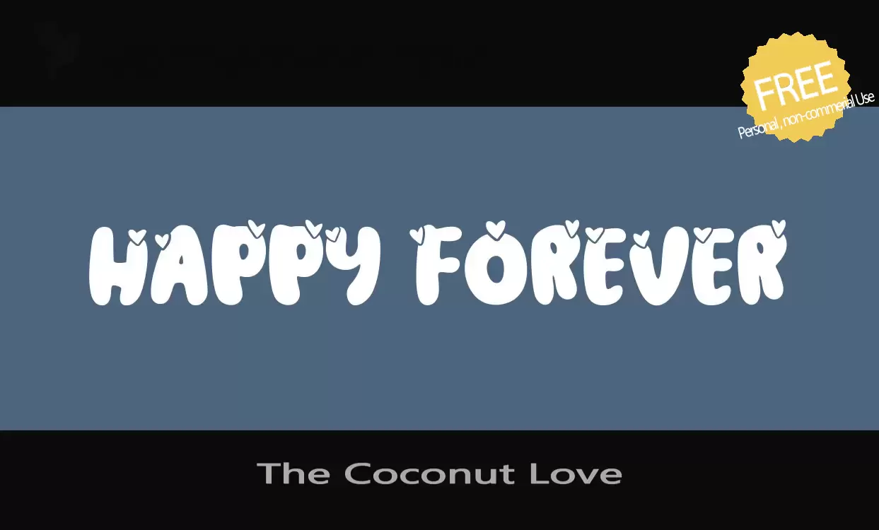 「The-Coconut-Love」字体效果图