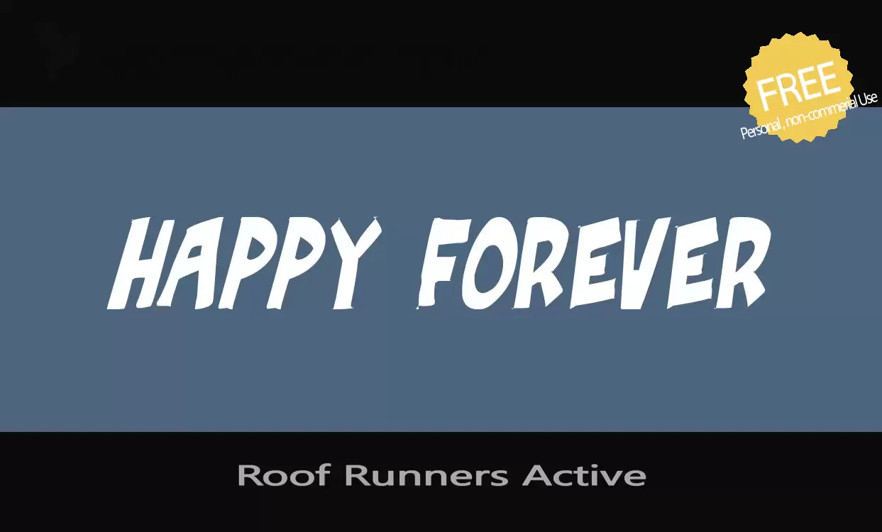 Font Sample of Roof-Runners-Active