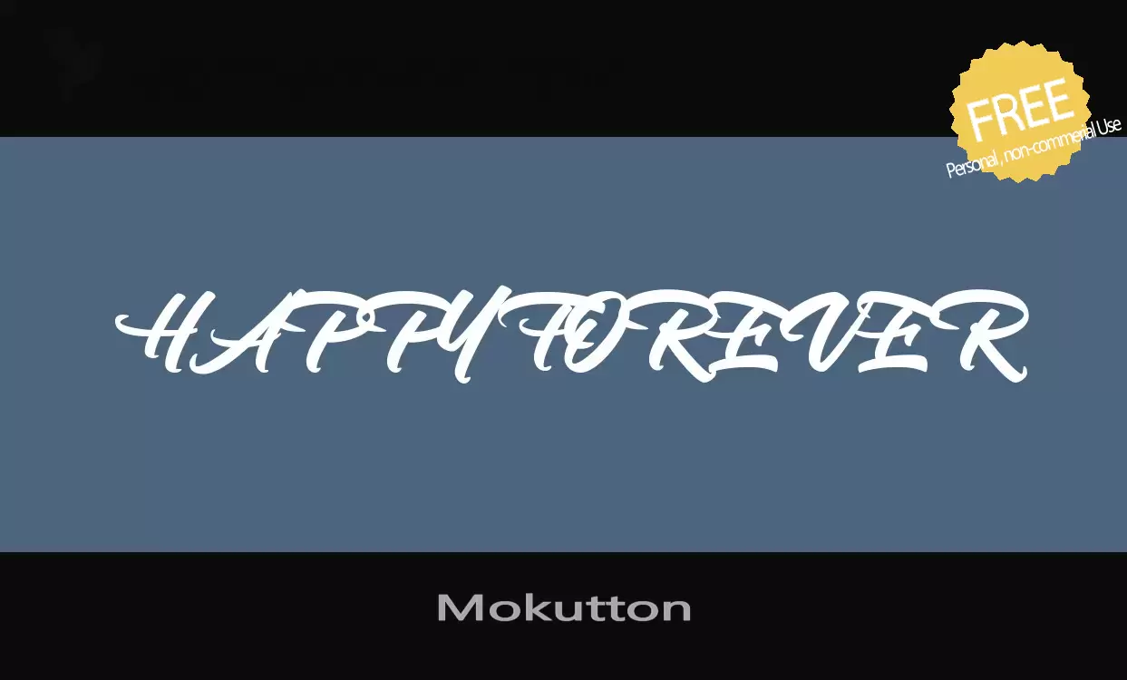 「Mokutton」字体效果图