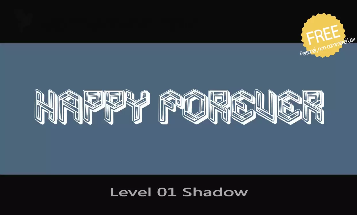 Font Sample of Level-01-Shadow